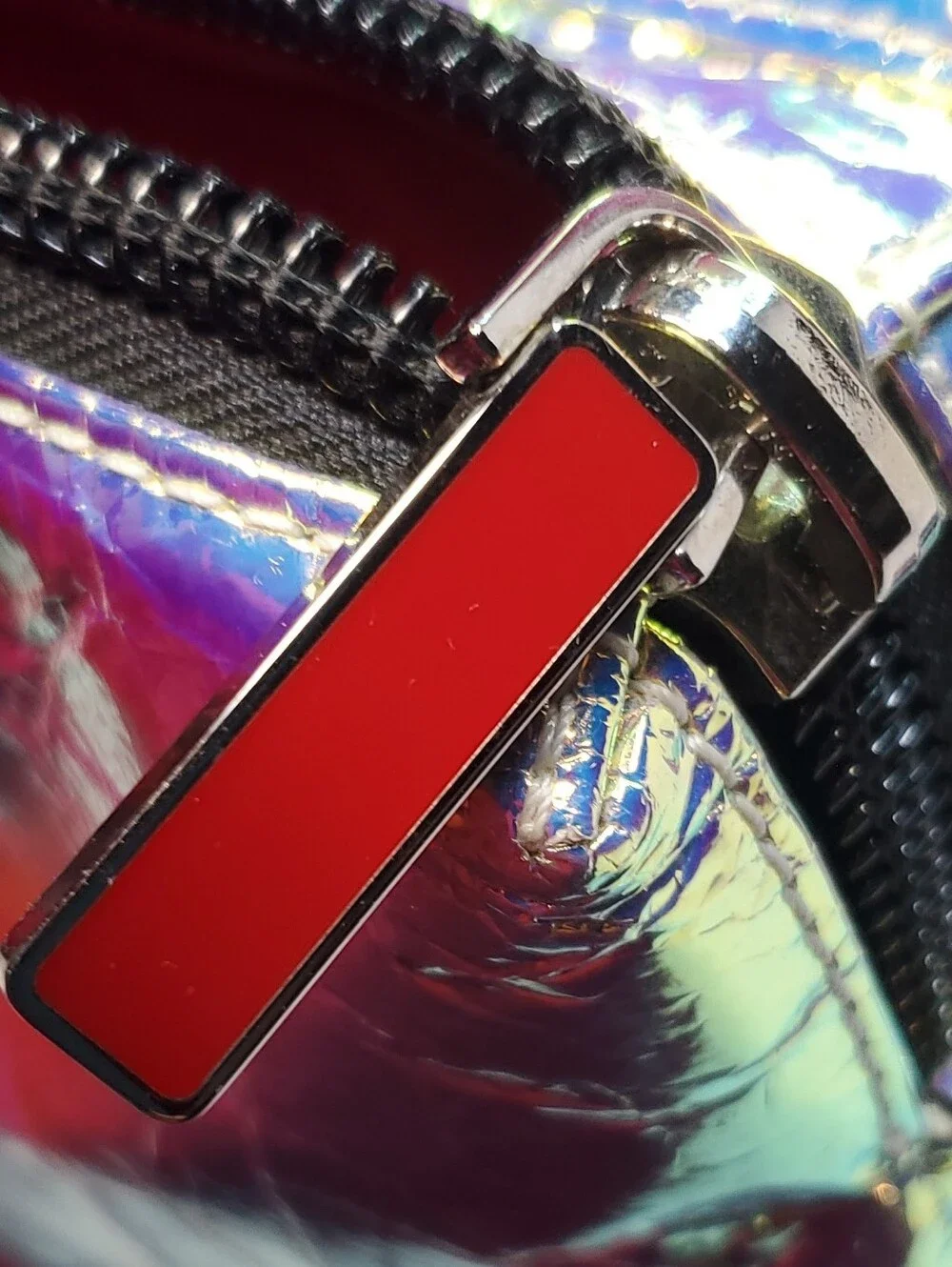 Authentic Christian Louboutin Iridescent Holographic Backpack